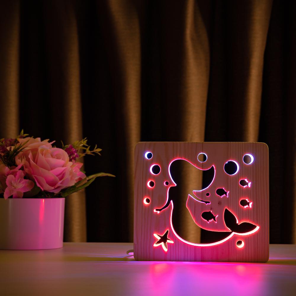 Светильник ночник ArtEco Light из дерева LED "Русалочка" с пультом и регулировкой цвета, двойной RGB
Светильник ночник ArtEco Light из дерева LED "Русалочка" с пультом и регулировкой цвета, двойной RGB