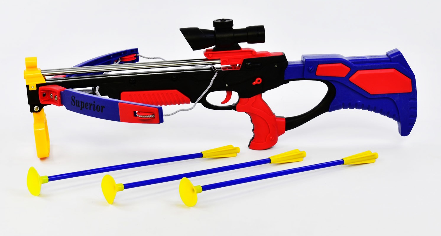 Игрушечный арбалет "Crossbow" лазерный прицел, стрелы на присосках, на батарейке (54595)
Игрушечный арбалет "Crossbow" лазерный прицел, стрелы на присосках, на батарейке (54595)