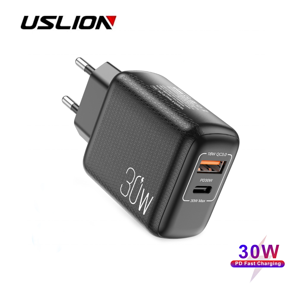Сетевое зарядное устройство для телефона QC3.0/PD3.0 30W 1xUSB + Type-C быстрая зарядка смартфона USLION UD7532 Black
Сетевое зарядное устройство для телефона QC3.0/PD3.0 30W 1xUSB + Type-C быстрая зарядка смартфона USLION UD7532 Black
