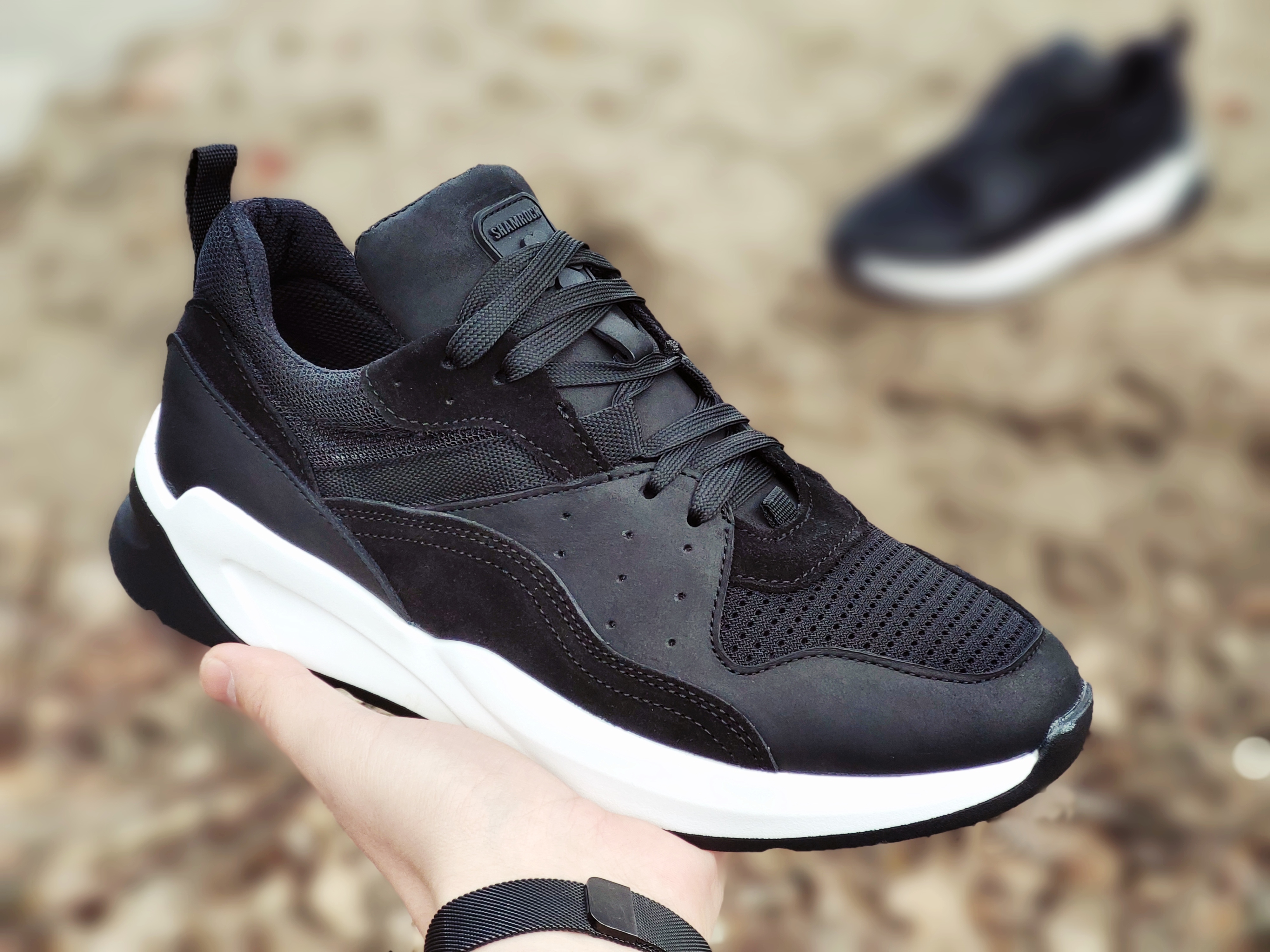 Мужские кроссовки Shamrock 10.92 Black 43, натуральная кожа комбинированная с сеткой
Мужские кроссовки Shamrock 10.92 Black 43, натуральная кожа комбинированная с сеткой