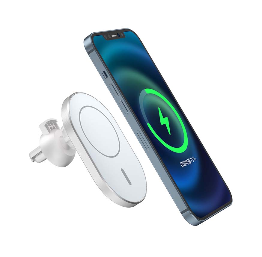 Держатель-беспроводная зарядка для iPhone 12/13 (в машину) WiWU MagSafe 15 Вт Белый
Держатель-беспроводная зарядка для iPhone 12/13 (в машину) WiWU MagSafe 15 Вт Белый