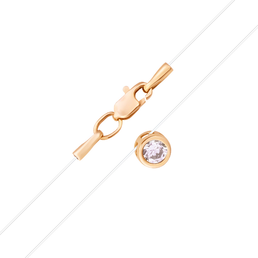 Колье на леске Мини с завальцованным фианитом S Zirconia с замком и кастом из желтого золота 0000710 40 размера
Колье на леске Мини с завальцованным фианитом S Zirconia с замком и кастом из желтого золота 0000710 40 размера