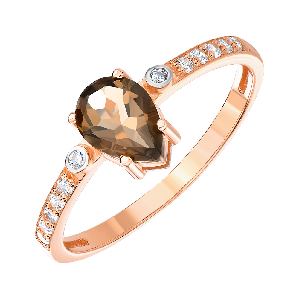 Золотое кольцо в комбинированном цвете с дымчатым кварцем и фианитами 000146011 16.5 размера
Золотое кольцо в комбинированном цвете с дымчатым кварцем и фианитами 000146011 16.5 размера