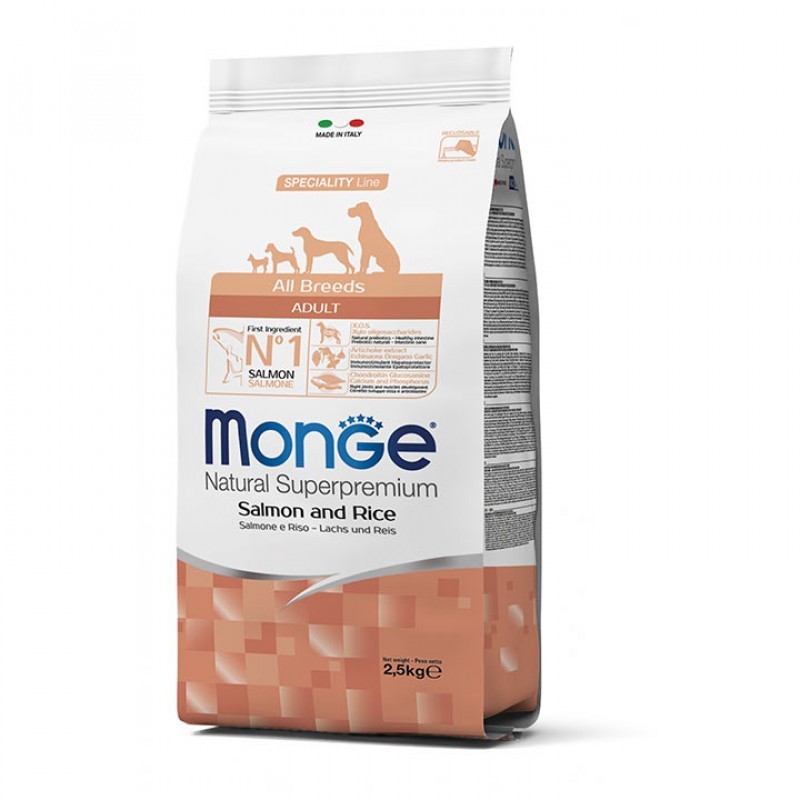 Корм для собак всех пород Monge DOG All Breeds Adult с лососем 2,5 кг(70011297)
Корм для собак всех пород Monge DOG All Breeds Adult с лососем 2,5 кг(70011297)
