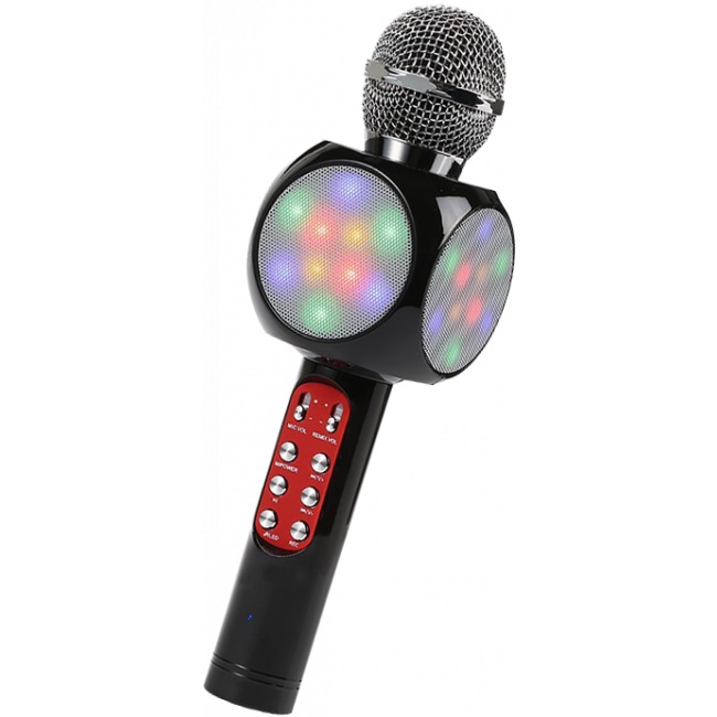 Микрофон караоке беспроводной Wster WS-1816 Черный с FM радио / Bluetooth / динамиками / звуковыми эффектами
Микрофон караоке беспроводной Wster WS-1816 Черный с FM радио / Bluetooth / динамиками / звуковыми эффектами