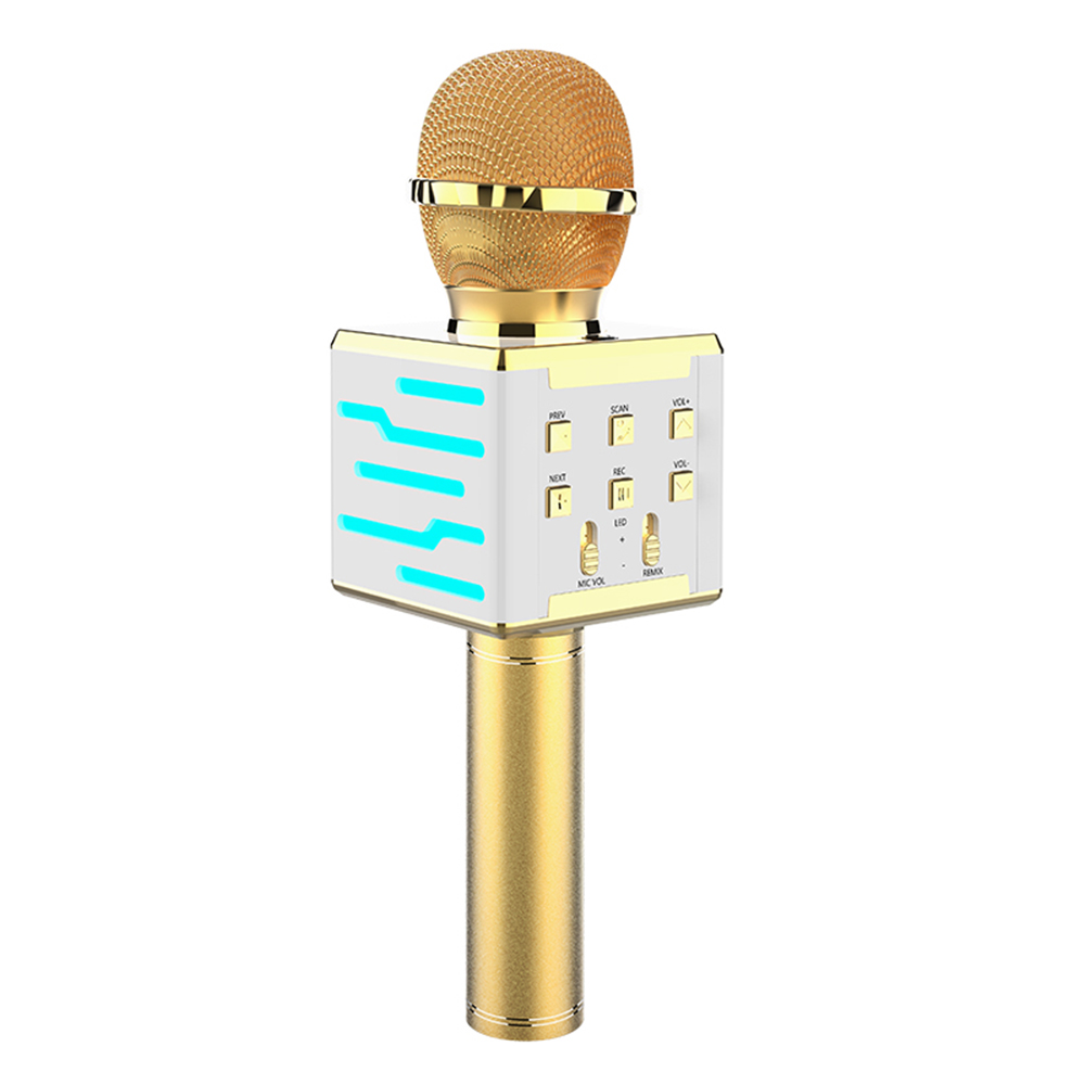 Микрофон караоке беспроводной Wster DS-868 Золотистый с FM радио / Bluetooth / динамиками / звуковыми эффектами + подсветка
Микрофон караоке беспроводной Wster DS-868 Золотистый с FM радио / Bluetooth / динамиками / звуковыми эффектами + подсветка