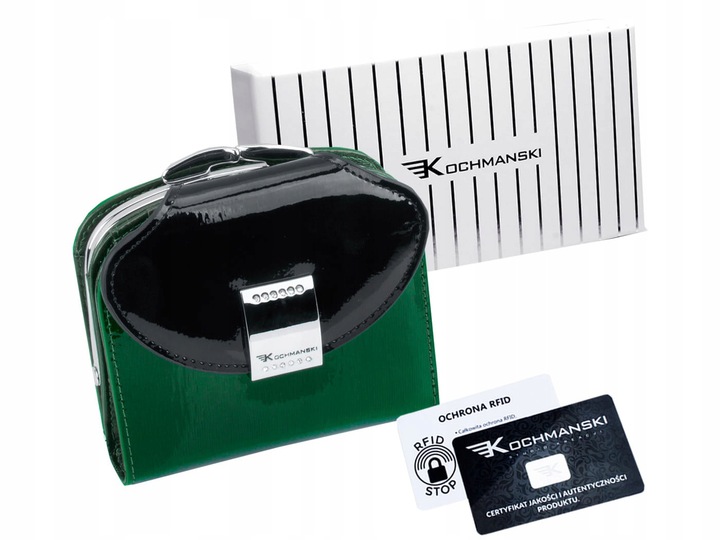 Женский кожаный лакированный кошелёк Kochmanski с защитой RFID 9.7 х 11.5 х 3.2 см зеленый (K-SH2-55180)
Женский кожаный лакированный кошелёк Kochmanski с защитой RFID 9.7 х 11.5 х 3.2 см зеленый (K-SH2-55180)