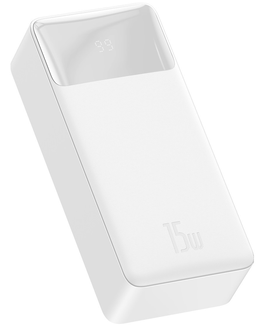Повербанк BASEUS Bipow Digital Display Power bank 30000mAh |2USB/1Type-C, 3A/15W, QC|. White
Повербанк BASEUS Bipow Digital Display Power bank 30000mAh |2USB/1Type-C, 3A/15W, QC|. White
