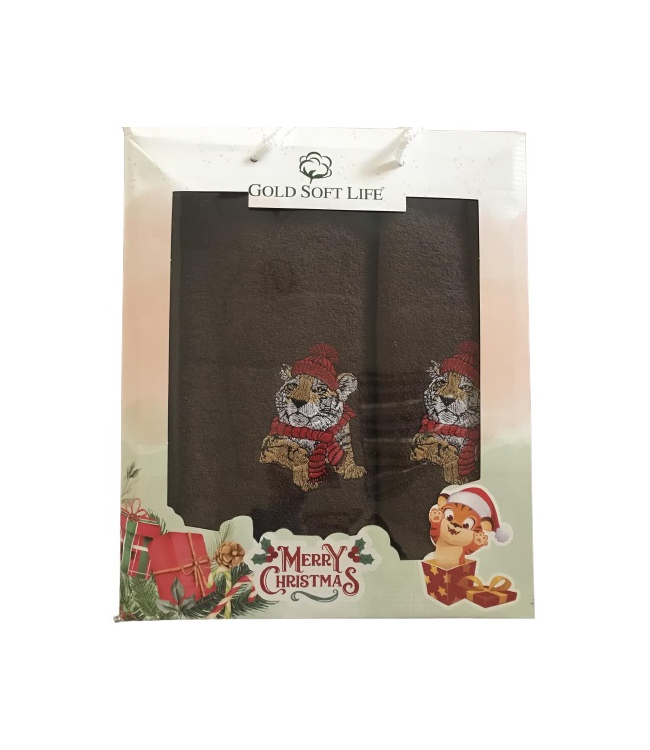 Набор полотенец Gold Soft Life Тигр 50*90+70*140 см новогодние махровые банные 2 шт коричневый арт.ts-02905
Набор полотенец Gold Soft Life Тигр 50*90+70*140 см новогодние махровые банные 2 шт коричневый арт.ts-02905