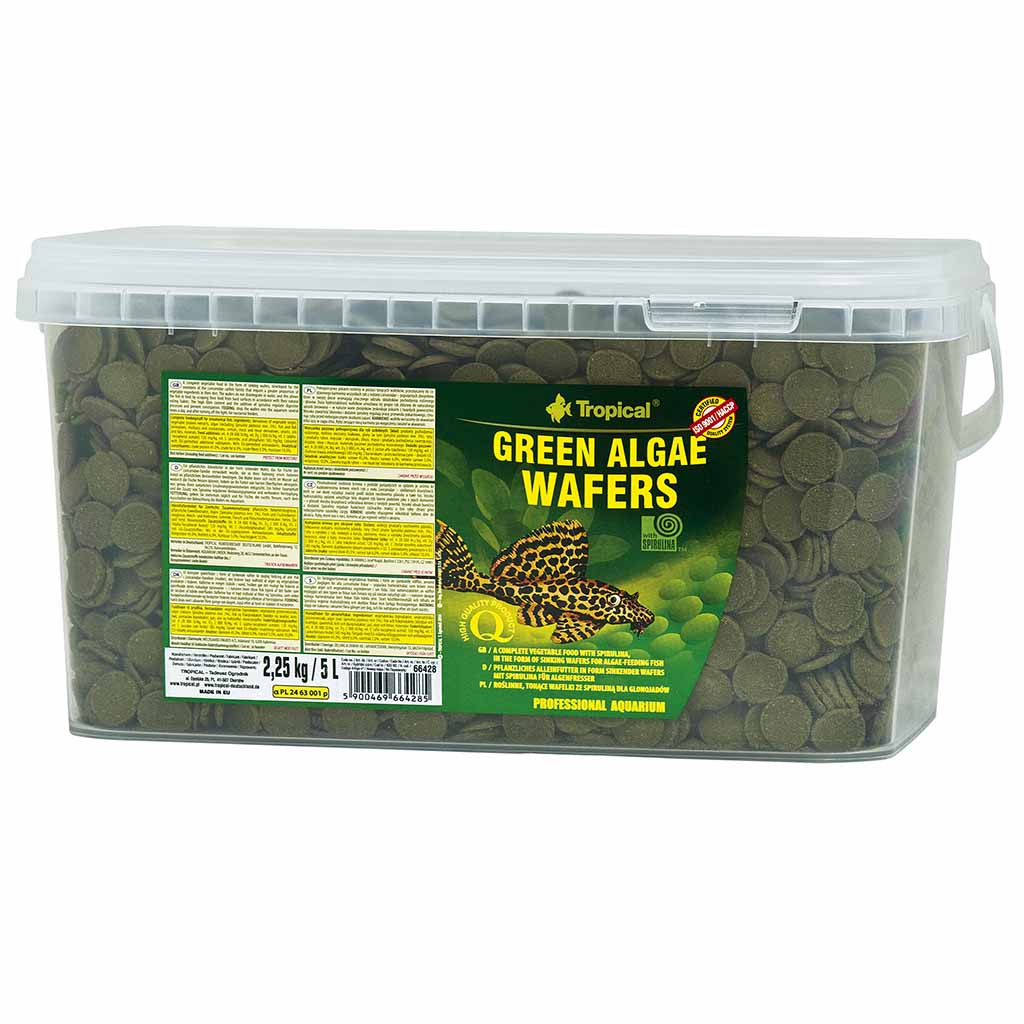 Сухой корм для травоядных донных рыб в пластинках Green Algae Wafers TROPICAL 5 л - 2.2 кг Tropical BGL-TL-68
Сухой корм для травоядных донных рыб в пластинках Green Algae Wafers TROPICAL 5 л - 2.2 кг Tropical BGL-TL-68