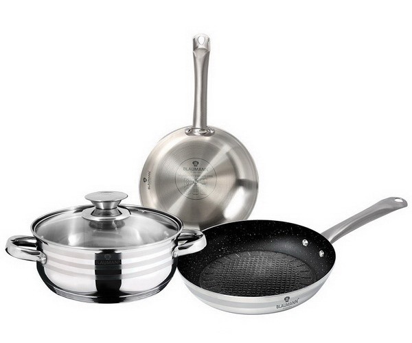 Набор кухонной посуды 3 предмета Blaumann с нержавеющей стали Gourmet Line BL-3179 (8599)
Набор кухонной посуды 3 предмета Blaumann с нержавеющей стали Gourmet Line BL-3179 (8599)