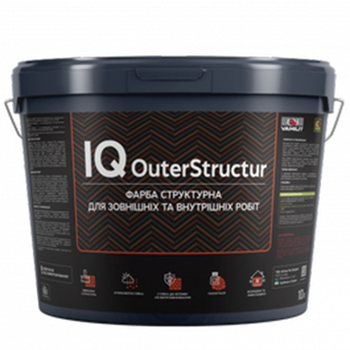 Акриловая краска структурная для наружных и внутренних работ Vamiut IQ OuterStructur 10л
Акриловая краска структурная для наружных и внутренних работ Vamiut IQ OuterStructur 10л