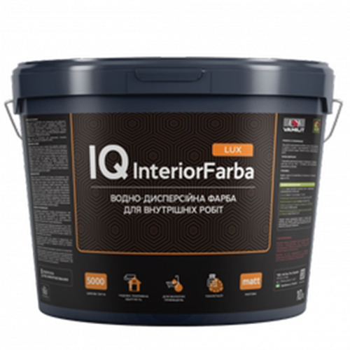 Краска для внутренних работ стойкая к мытью класс 1 Vamiut IQ InteriorFarba LUX SATIN 10л
Краска для внутренних работ стойкая к мытью класс 1 Vamiut IQ InteriorFarba LUX SATIN 10л