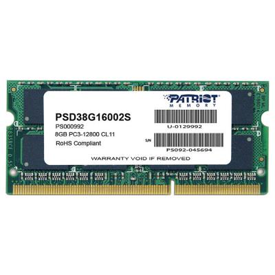 Модуль памяти для ноутбука SoDIMM DDR3 8GB 1600 MHz Patriot (PSD38G16002S). 53877
Модуль памяти для ноутбука SoDIMM DDR3 8GB 1600 MHz Patriot (PSD38G16002S). 53877