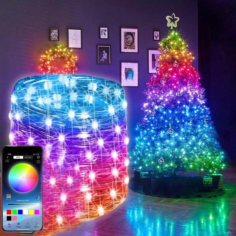 Умная светодиодная RGB гирлянда USB Bluetooth с управлением с телефона через приложение 20м 200 LED
Умная светодиодная RGB гирлянда USB Bluetooth с управлением с телефона через приложение 20м 200 LED