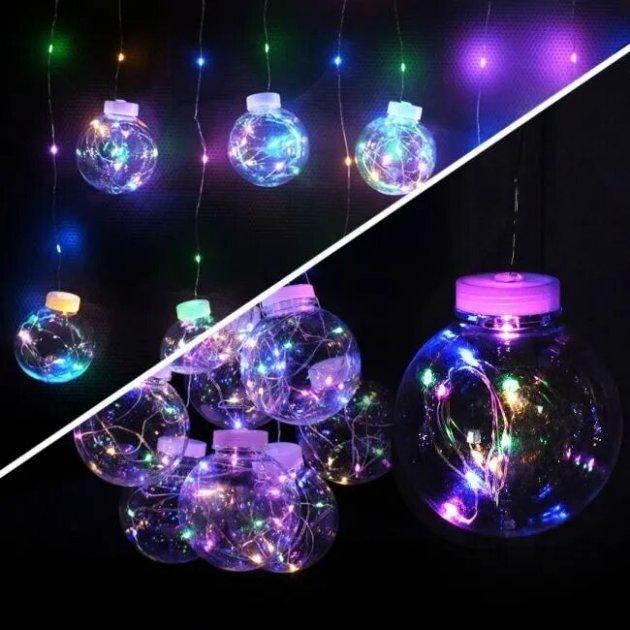 Гирлянда Xmas (Штора) 150 Led (Copper) на медной проволоке прозрачные шары Мульти 8см 3M*1,5M
Гирлянда Xmas (Штора) 150 Led (Copper) на медной проволоке прозрачные шары Мульти 8см 3M*1,5M