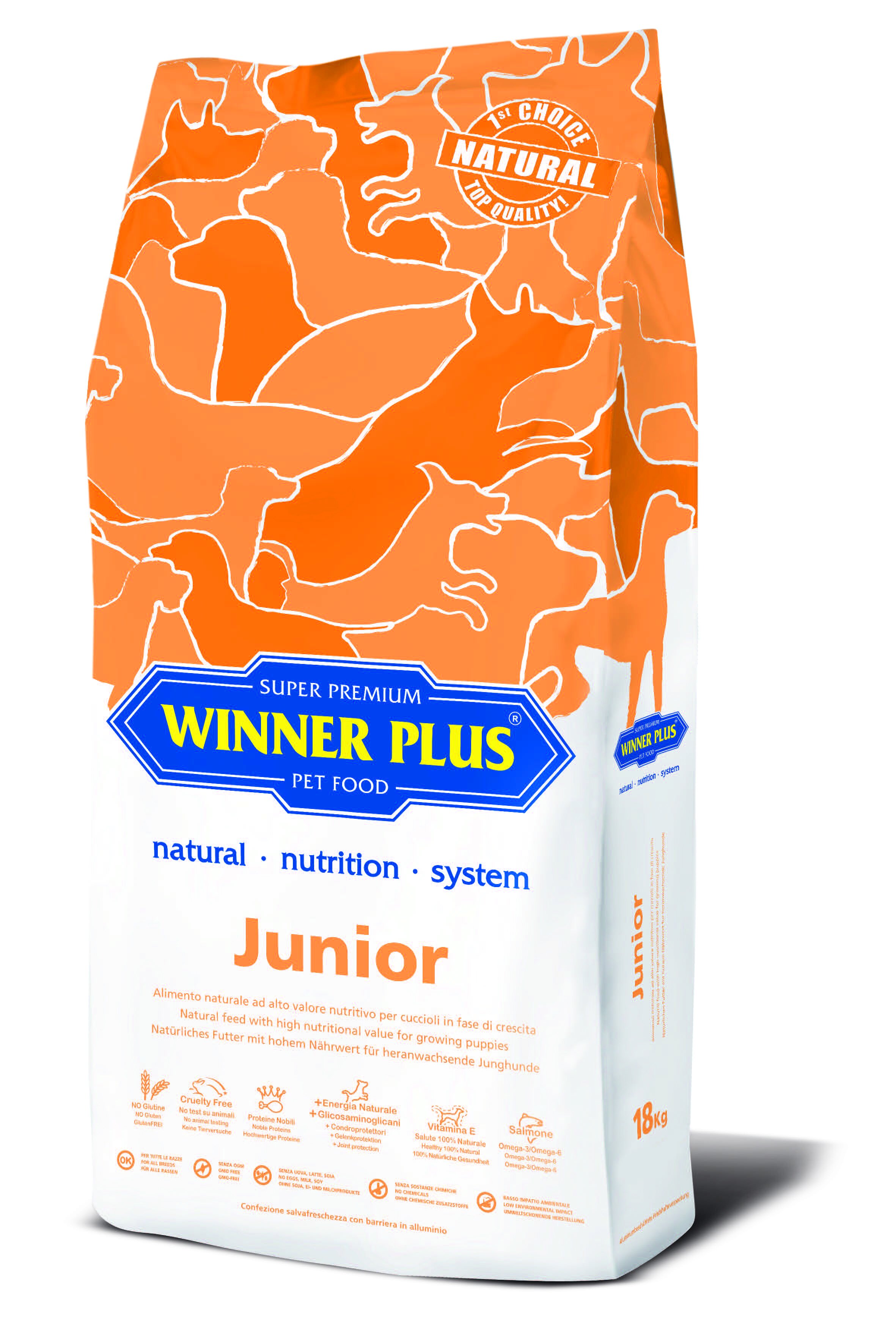 Сухий корм для цуценят від 2-х місяців Winner Plus Super Premium Junior (11018) 18 кг
Сухий корм для цуценят від 2-х місяців Winner Plus Super Premium Junior (11018) 18 кг