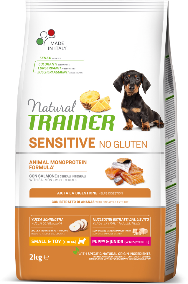 Сухой корм для собак Natural Trainer Dog Sensitive Puppy&Junior Mini с лососем 2 кг
Сухой корм для собак Natural Trainer Dog Sensitive Puppy&Junior Mini с лососем 2 кг