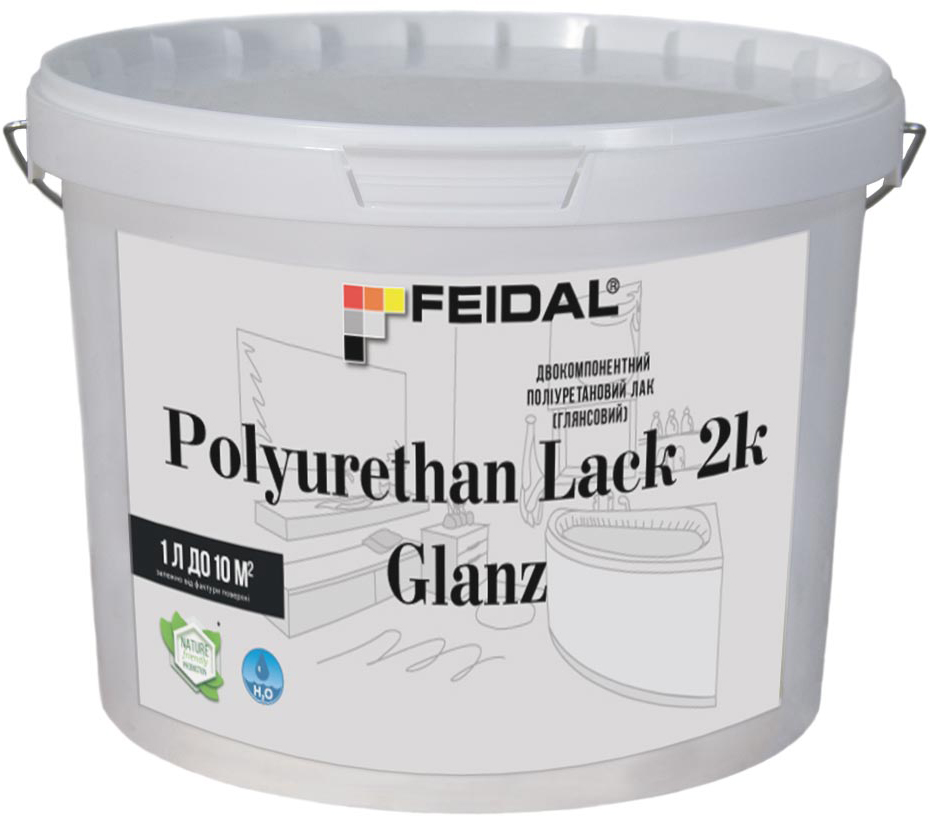 Двухкомпонентный полиуретановый лак Feidal Polyurethan Lack 2k Glanz глянцевый 1 л (4820232442302)
Двухкомпонентный полиуретановый лак Feidal Polyurethan Lack 2k Glanz глянцевый 1 л (4820232442302)
