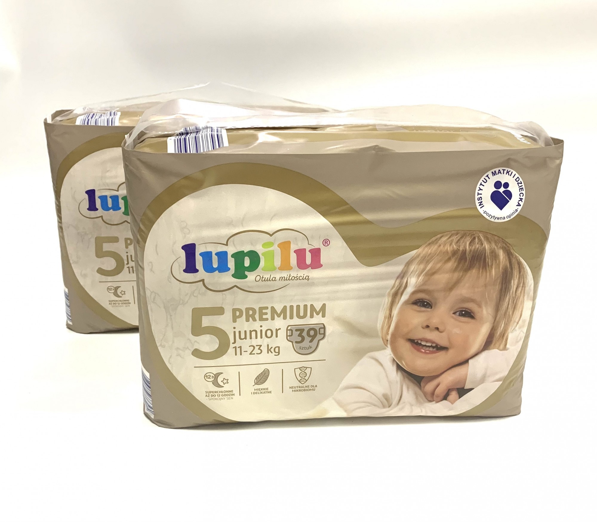 Набір з 2 уп. по 39 шт (разом 78 шт) підгузників 5 розміру Lupilu premium Jumbo Bag 11-23 кг
Набір з 2 уп. по 39 шт (разом 78 шт) підгузників 5 розміру Lupilu premium Jumbo Bag 11-23 кг