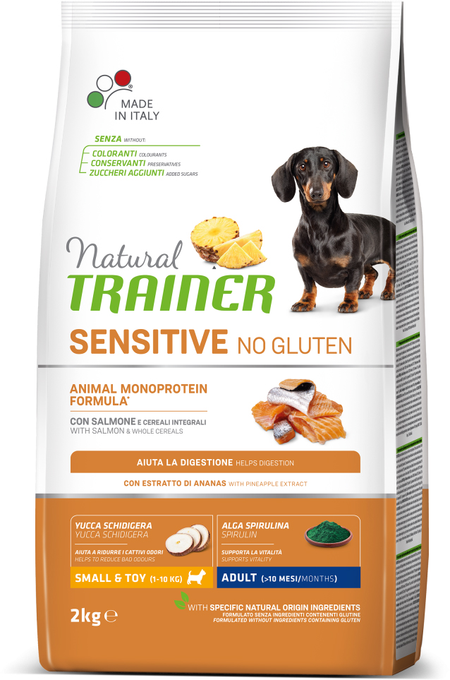 Сухой корм для собак Natural Trainer Dog Sensitive Adult Mini With Salmon с лососем и цельными зернами 2 кг
Сухой корм для собак Natural Trainer Dog Sensitive Adult Mini With Salmon с лососем и цельными зернами 2 кг