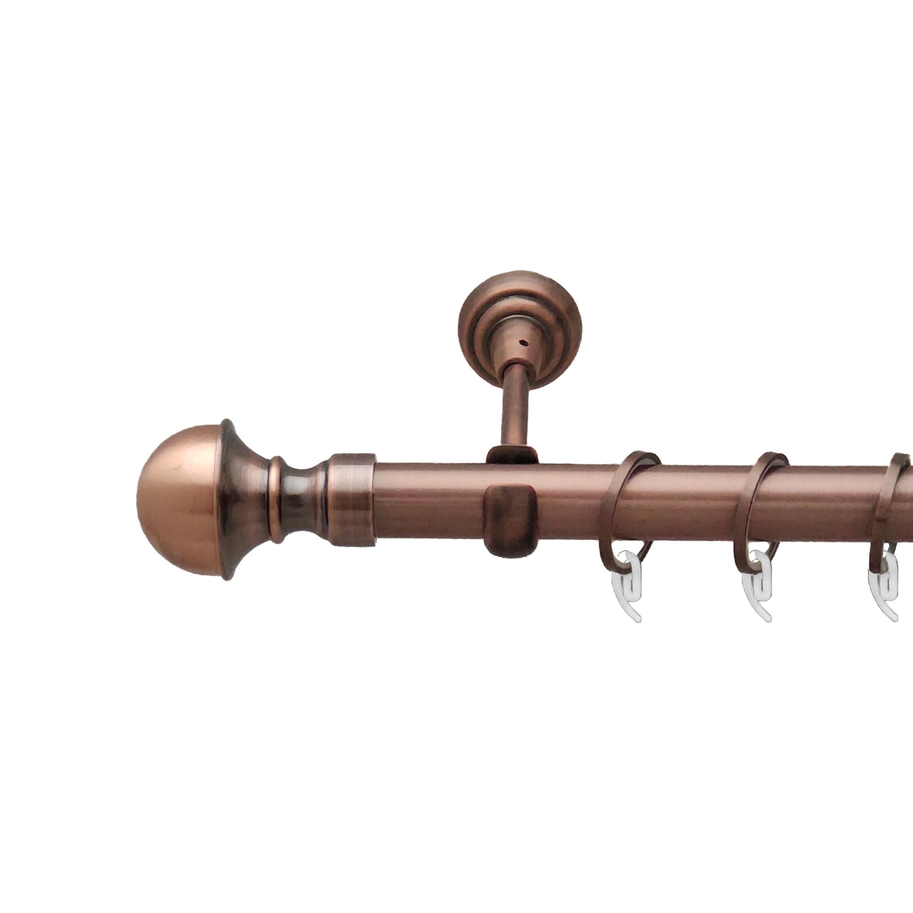 Карниз Orvit Бостон металевий однорядний відкритий гладка труба кільце фасонне металеве Мідь 25 мм 180 см 
Карниз Orvit Бостон металевий однорядний відкритий гладка труба кільце фасонне металеве Мідь 25 мм 180 см