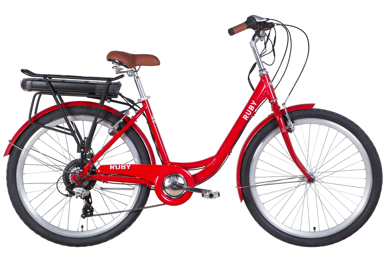 Электровелосипед 26" Dorozhnik RUBY 17" 350Вт 36В задний привод, батарея на багажник 12,5Ач, красный 2021
Электровелосипед 26" Dorozhnik RUBY 17" 350Вт 36В задний привод, батарея на багажник 12,5Ач, красный 2021