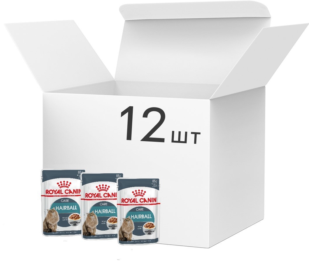 Упаковка влажного корма Royal Canin Hairball Care для котов для выведения волосяных комков 12 шт по 85 г (9003579000410)
Упаковка влажного корма Royal Canin Hairball Care для котов для выведения волосяных комков 12 шт по 85 г (9003579000410)
