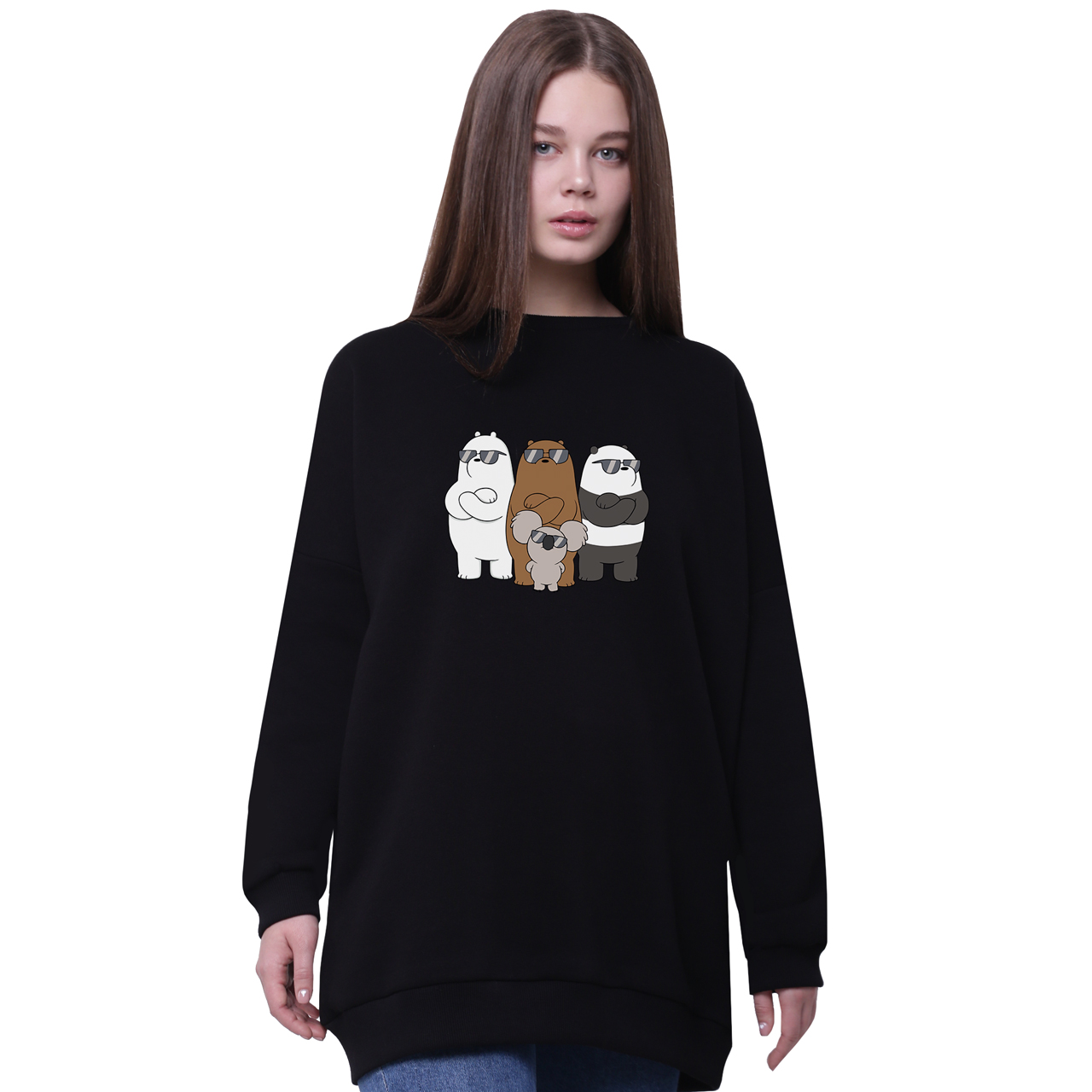 Свитшот для девочек удлиненный Вся правда о медведях (We Bare Bears) Черный (35963-2892-7) 170 см
Свитшот для девочек удлиненный Вся правда о медведях (We Bare Bears) Черный (35963-2892-7) 170 см