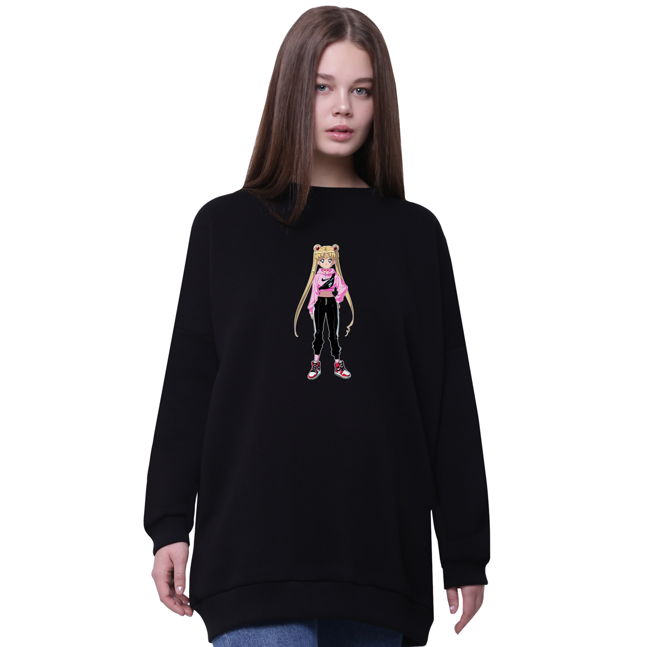 Свитшот для девочек удлиненный Сейлор Мун (Sailor Moon) Черный (35963-2927-1) 134 см
Свитшот для девочек удлиненный Сейлор Мун (Sailor Moon) Черный (35963-2927-1) 134 см