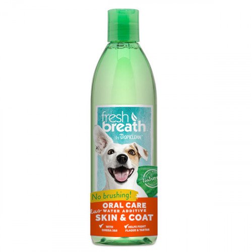 Добавка в воду TropiClean Oral Care Water Additive Skin & Coat с Омега 3 и Омега 6 для собак и кошек, 473 мл
Добавка в воду TropiClean Oral Care Water Additive Skin & Coat с Омега 3 и Омега 6 для собак и кошек, 473 мл