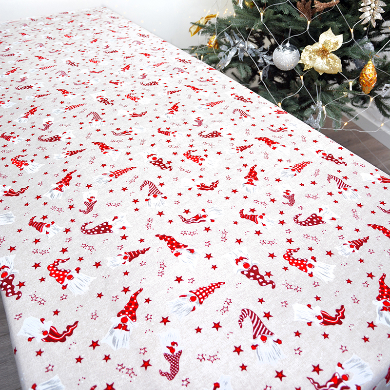 Новогодняя скатерть Time Textile Magic Gnomes Бежевый, Красный TT172621 140x280
Новогодняя скатерть Time Textile Magic Gnomes Бежевый, Красный TT172621 140x280