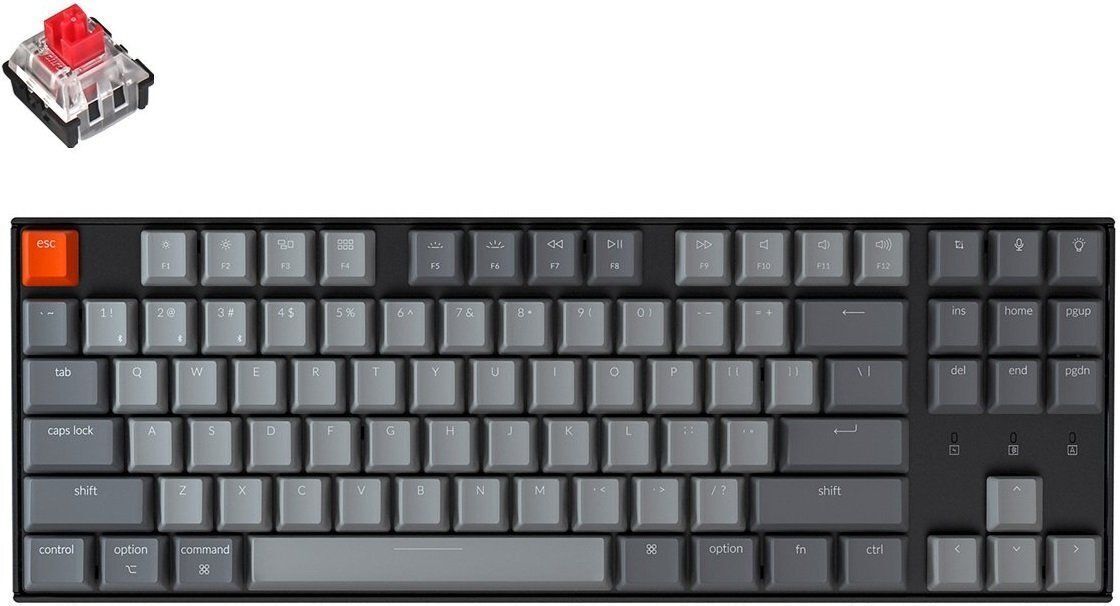 Клавиатура беспроводная Keychron K8 Hot-Swap Gateron Red White LED USB/Bluetooth Black (ENG/RU) (K8G1_Keychron)
Клавиатура беспроводная Keychron K8 Hot-Swap Gateron Red White LED USB/Bluetooth Black (ENG/RU) (K8G1_Keychron)