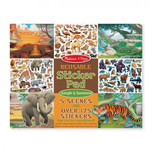Набор многоразовых наклеек Джунгли и Саванна Reusable Sticker Pad - Jungle & Savanna Melissa & Doug
Набор многоразовых наклеек Джунгли и Саванна Reusable Sticker Pad - Jungle & Savanna Melissa & Doug