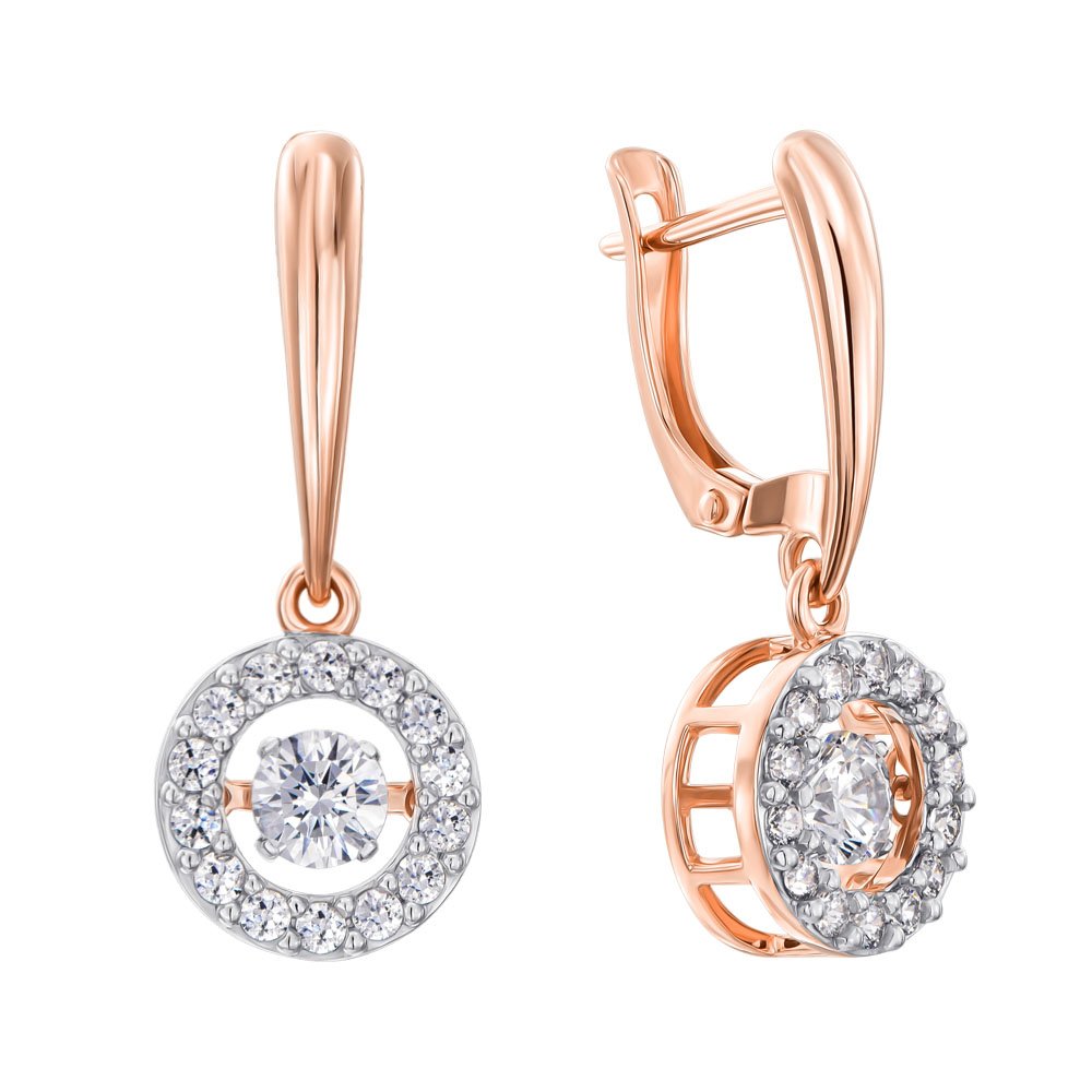 Серьги-подвески из красного золота с фианитом S Zirconia и родированием 000138687
Серьги-подвески из красного золота с фианитом S Zirconia и родированием 000138687