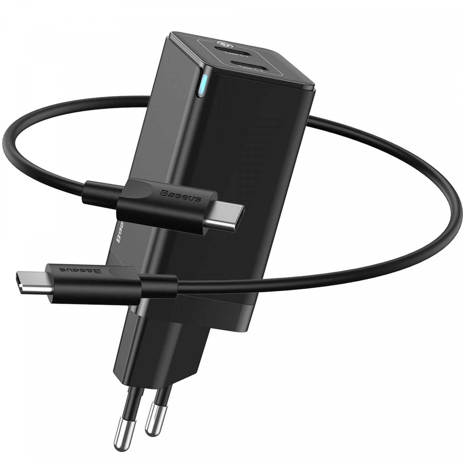 Сетевое зарядное устройство Baseus GaN2 QC (2 Type-C/ 45W) + кабель Type-C to Type-C 65W
Сетевое зарядное устройство Baseus GaN2 QC (2 Type-C/ 45W) + кабель Type-C to Type-C 65W