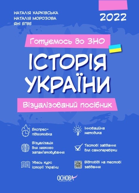 Готуємось до ЗНО Історія України Візуалізований посібник Харківська Н.І. Морозова Н.Н. Яні Егве Видавнича група Основа
Готуємось до ЗНО Історія України Візуалізований посібник Харківська Н.І. Морозова Н.Н. Яні Егве Видавнича група Основа