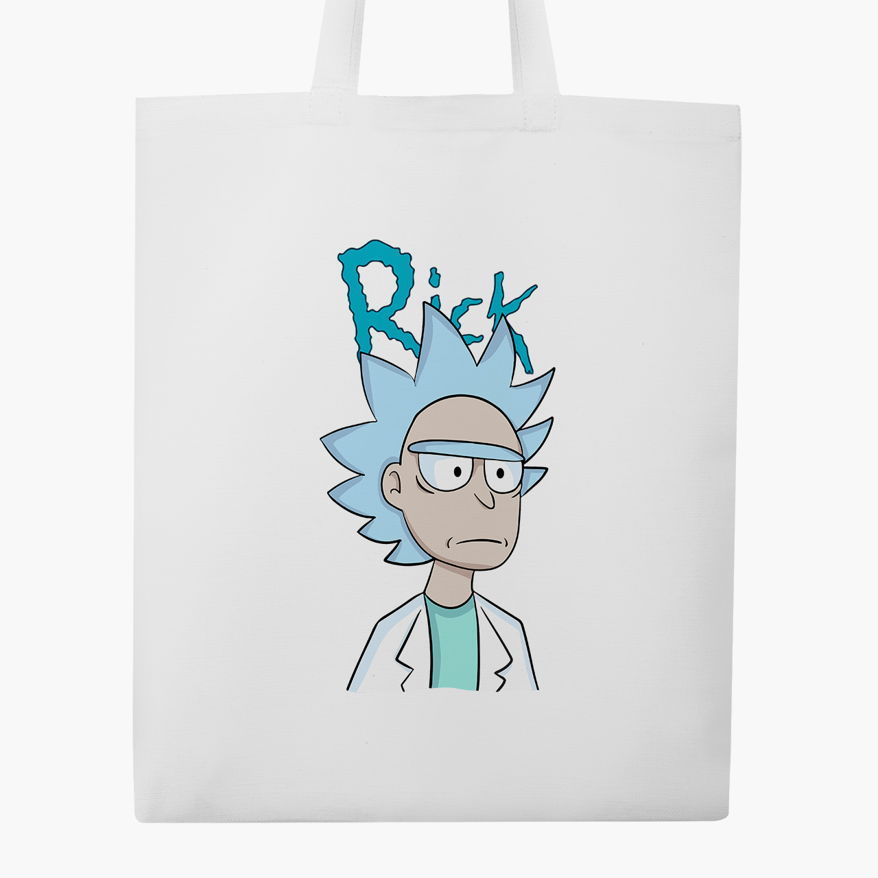 Эко сумка шоппер Рик Санчез Рик и Морти (Rick Sanchez Rick and Morty) (9227-2929) 41x35 см Белый