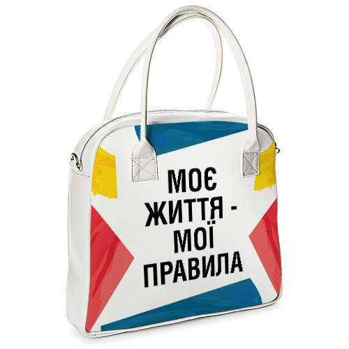 Сумка с принтом Oxford Моє життя - мої правила Presentville 32х30х9 см 000169749
Сумка с принтом Oxford Моє життя - мої правила Presentville 32х30х9 см 000169749