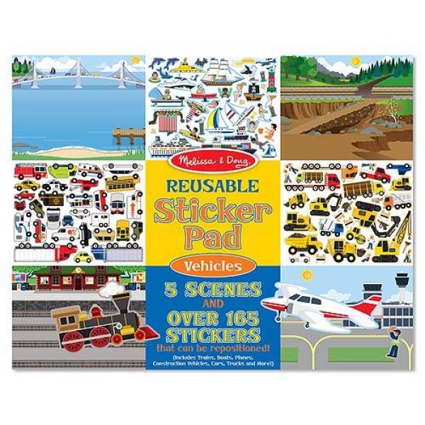 Набор многоразовых наклеек Транспорт Vehicles Reusable Sticker Pad Melissa & Doug
Набор многоразовых наклеек Транспорт Vehicles Reusable Sticker Pad Melissa & Doug