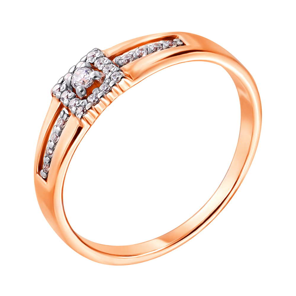 Кольцо из красного золота с фианитами 000134164 17 размера 
Кольцо из красного золота с фианитами 000134164 17 размера