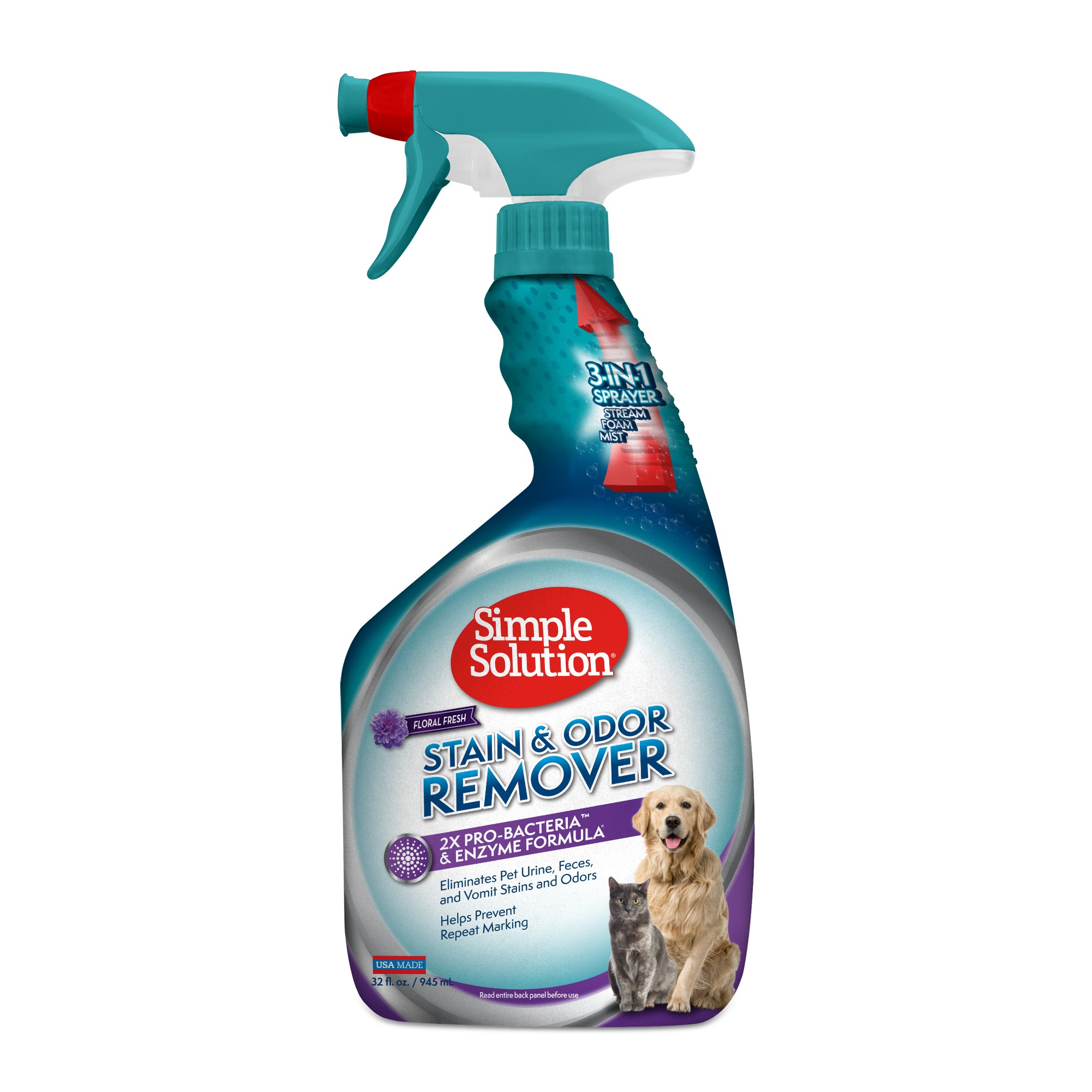 Simple Solution Stain & Odor Remover нейтрализатор запаха и пятен, с цветочным ароматом (945 мл)
Simple Solution Stain & Odor Remover нейтрализатор запаха и пятен, с цветочным ароматом (945 мл)