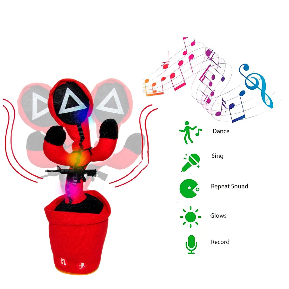 Игрушка повторяющая слова Dancing Squid Охранник игра в кальмара на аккумуляторе, интерактивная игрушка (1009083-Red)
Игрушка повторяющая слова Dancing Squid Охранник игра в кальмара на аккумуляторе, интерактивная игрушка (1009083-Red)
