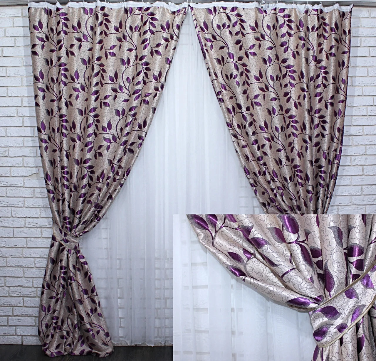 Комплект штор Chtextil блэкаут Светло серый с сиреневым Ширина каждой шторы по 2м
Комплект штор Chtextil блэкаут Светло серый с сиреневым Ширина каждой шторы по 2м