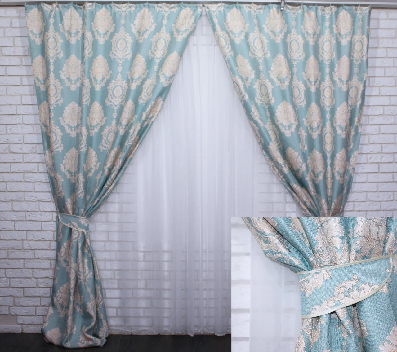 Комплект штор Chtextil из ткани лён коллекция "Корона". Ширина каждой шторы по 2м Голубой
Комплект штор Chtextil из ткани лён коллекция "Корона". Ширина каждой шторы по 2м Голубой