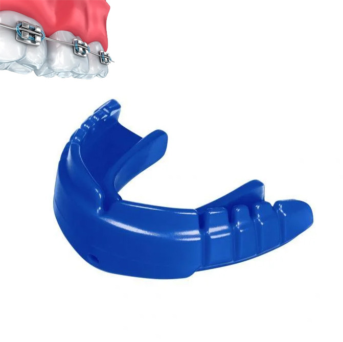 Капа OPRO Snap-Fit FOR BRACES від 11 років миттєва під брекети Electric Blue+Strap
Капа OPRO Snap-Fit FOR BRACES від 11 років миттєва під брекети Electric Blue+Strap