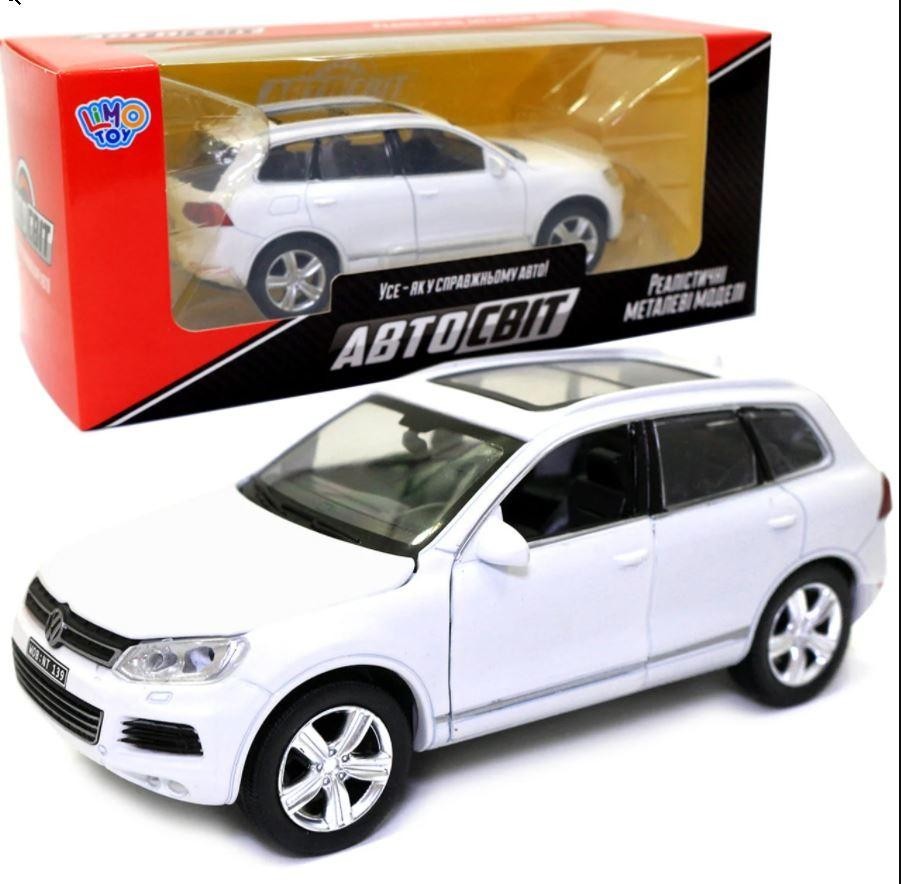 Коллекционная машинка АвтоСвіт Volkswagen Touareg белая металлическая модель в масштабе 1:32
Коллекционная машинка АвтоСвіт Volkswagen Touareg белая металлическая модель в масштабе 1:32