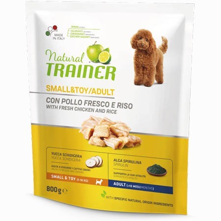 Сухой корм Trainer Natural Super Premium Adult Mini Con Pollo Fresco, Riso & Aloe Vera для взрослых собак мелких пород 0.8 кг
Сухой корм Trainer Natural Super Premium Adult Mini Con Pollo Fresco, Riso & Aloe Vera для взрослых собак мелких пород 0.8 кг