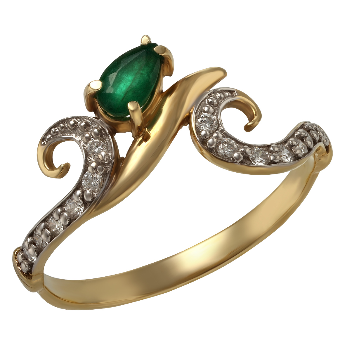 Кольцо в лимонном золоте с бриллиантами и изумрудом Tango Jewellery Company 742324М размер 17
Кольцо в лимонном золоте с бриллиантами и изумрудом Tango Jewellery Company 742324М размер 17