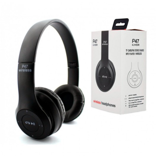 Беспроводные Наушники блютус Wireless P-47 Bluetooth 4.2 + EDR MicroSD до 32 гБ + FM Радио чёрные (OI-226)
Беспроводные Наушники блютус Wireless P-47 Bluetooth 4.2 + EDR MicroSD до 32 гБ + FM Радио чёрные (OI-226)